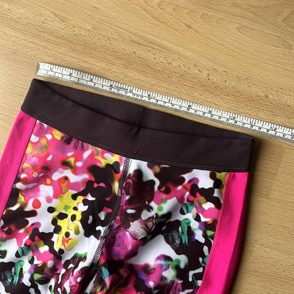 Adidas Climalite Techfit Colourblock Leggings - Floral/Neon Pink/Plum - Picture 5 of 8